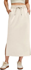 G4Free Smoofit Maxi Skirt for Women - Soft Modal Drawstring Comfort