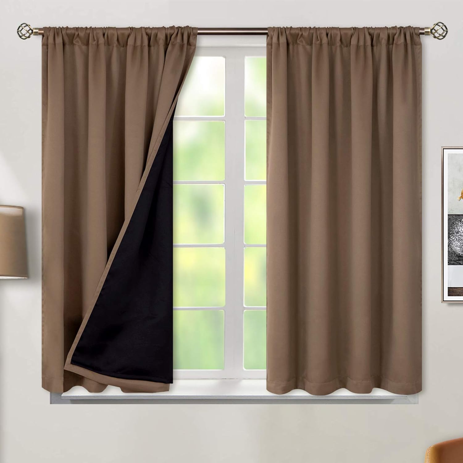 BGment Thermal Insulated Blackout Curtains for Bedroom 52x45in