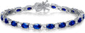 FANCIME Birthstone Tennis Bracelet for Women in Sterling Silver
