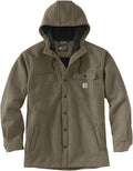 Carhartt Men's Rain Defender Heavyweight Hooded Shirt Jac - Warm Tops