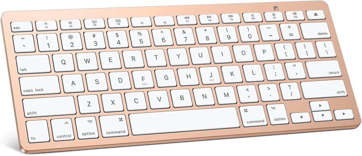 OMOTON Gold Bluetooth Keyboard for Mac & PC