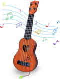 Kids Guitar Musical Toy Ukulele Classical Instrument Brown