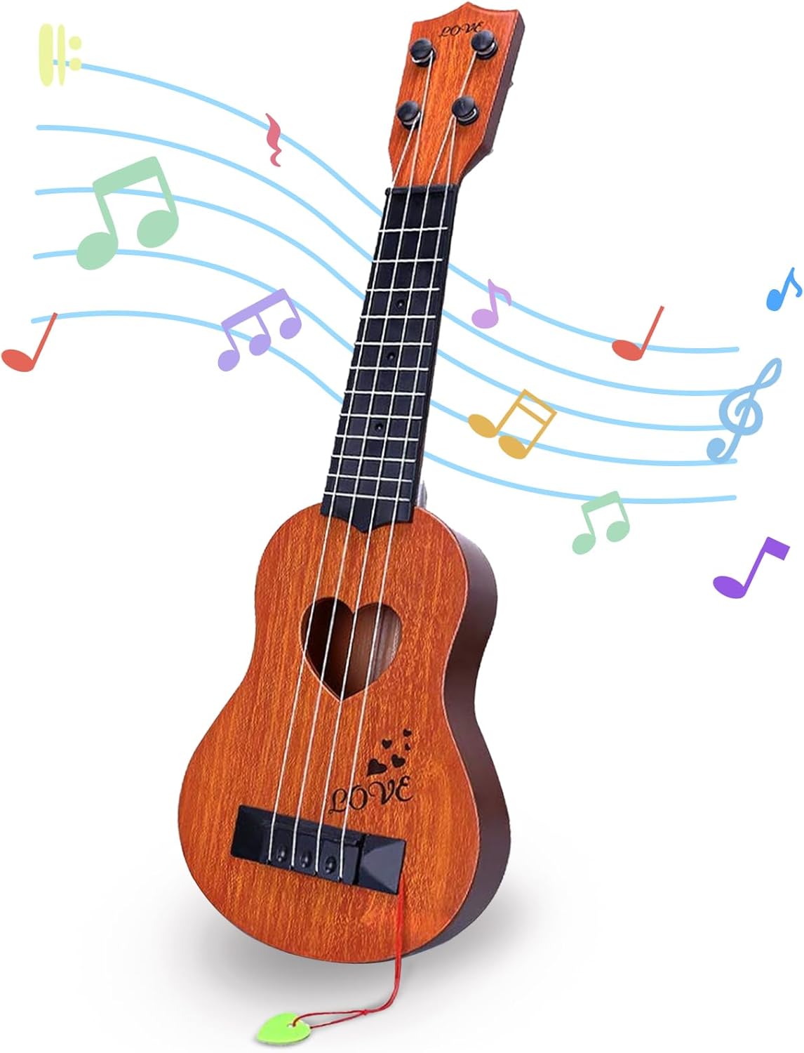 Kids Wooden Guitar Toy for Ages 3-8, Musical Instrument for Budding Rock Stars
