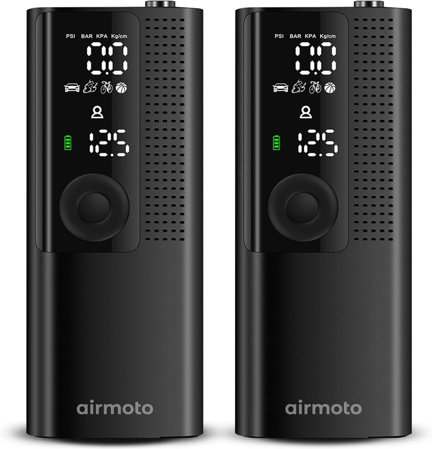 Airmoto Tire Inflator - 2pack Portable Air Compressor - Instant Inflation