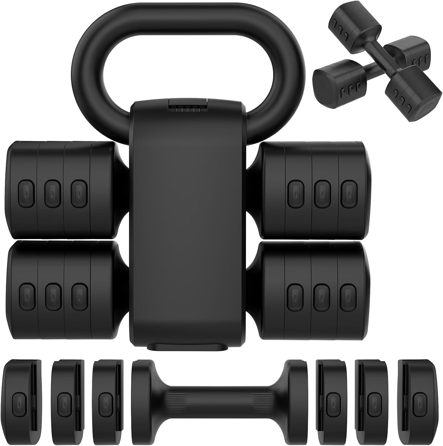 2-in-1 Adjustable Dumbbells Set for Home Gym Training