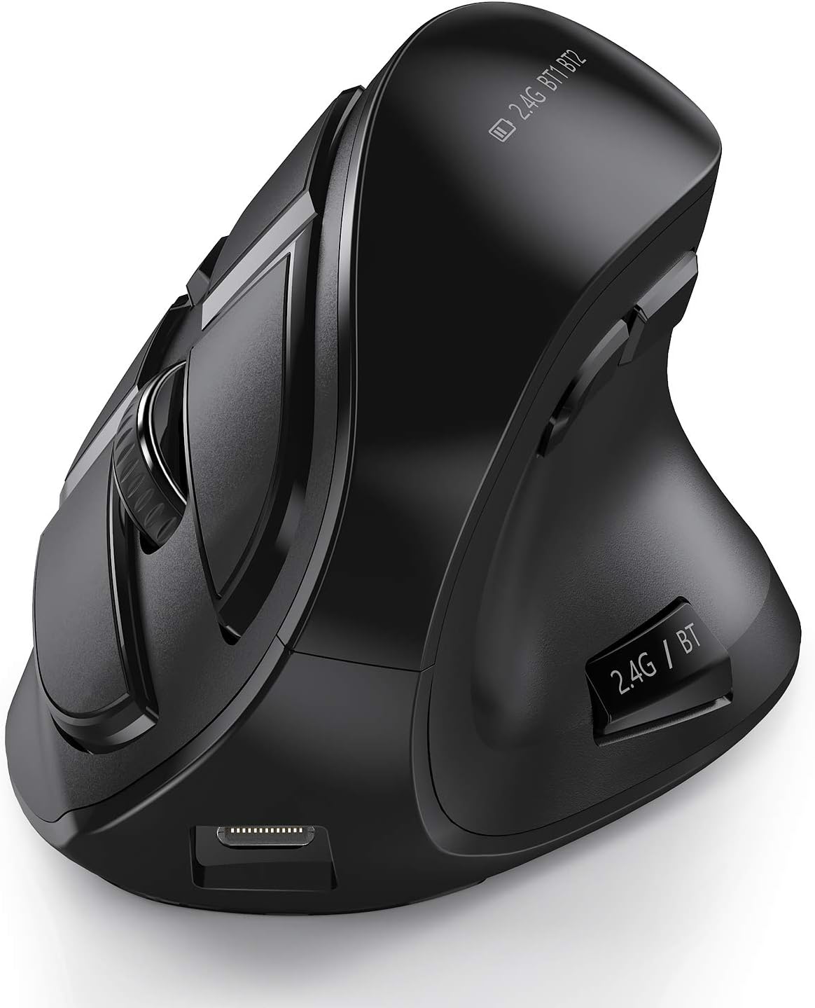 seenda Ergonomic Wireless Mouse: Multi-Connection, Black