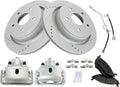 TRQ Performance Ceramic Rear Brake Pad and Rotor Kit for Vehicles
