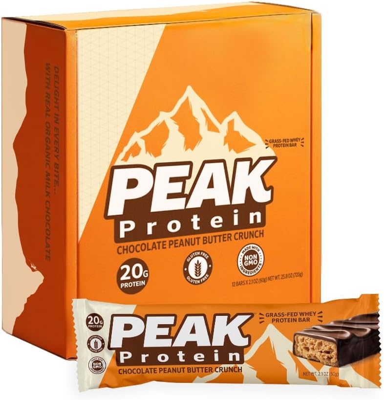 Peak Protein Bars - Chocolate Peanut Butter Crunch - 20G Protein