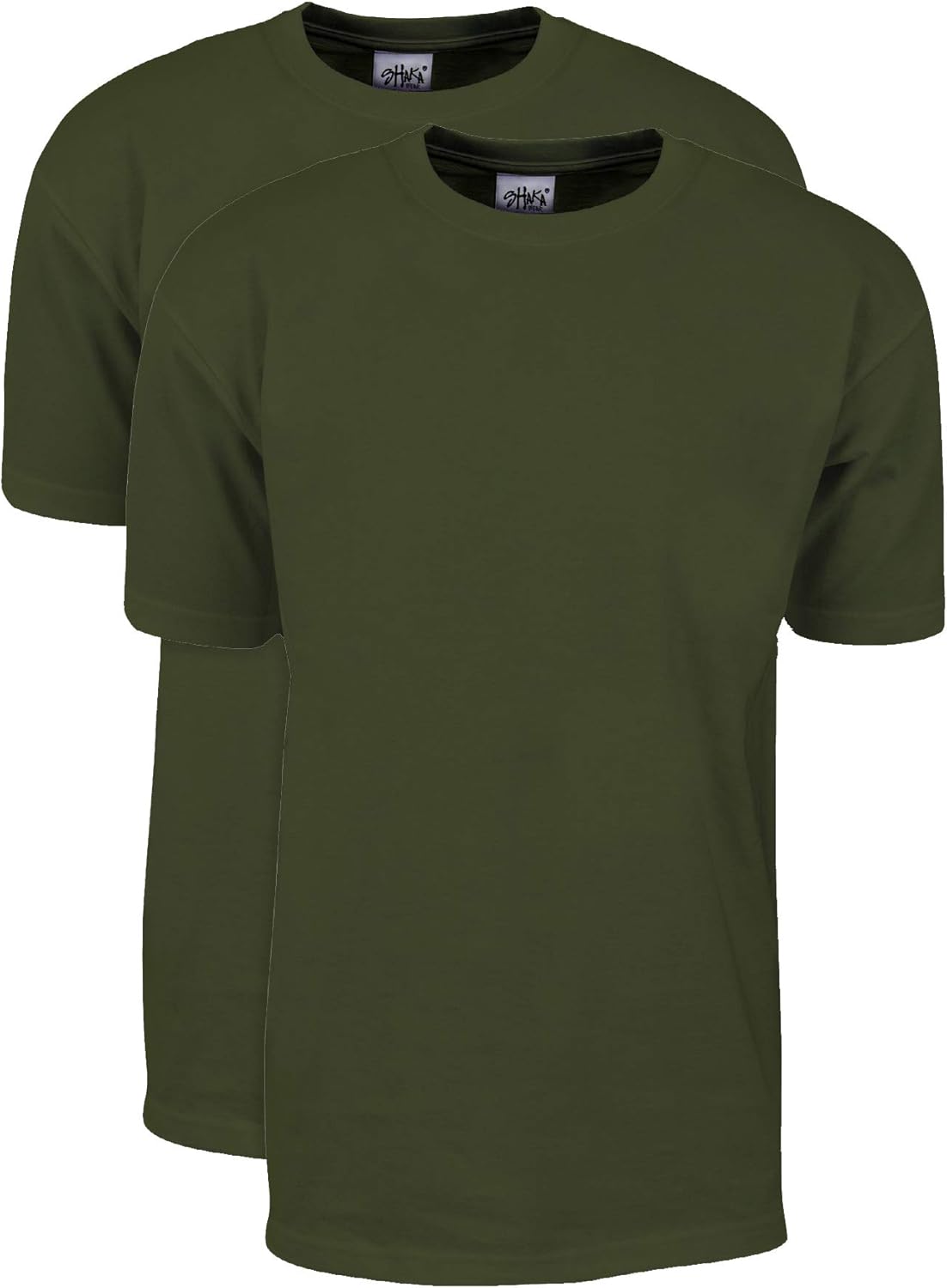 Shaka Wear Men's T Shirt 2 Pack Heavyweight Cotton Crewneck