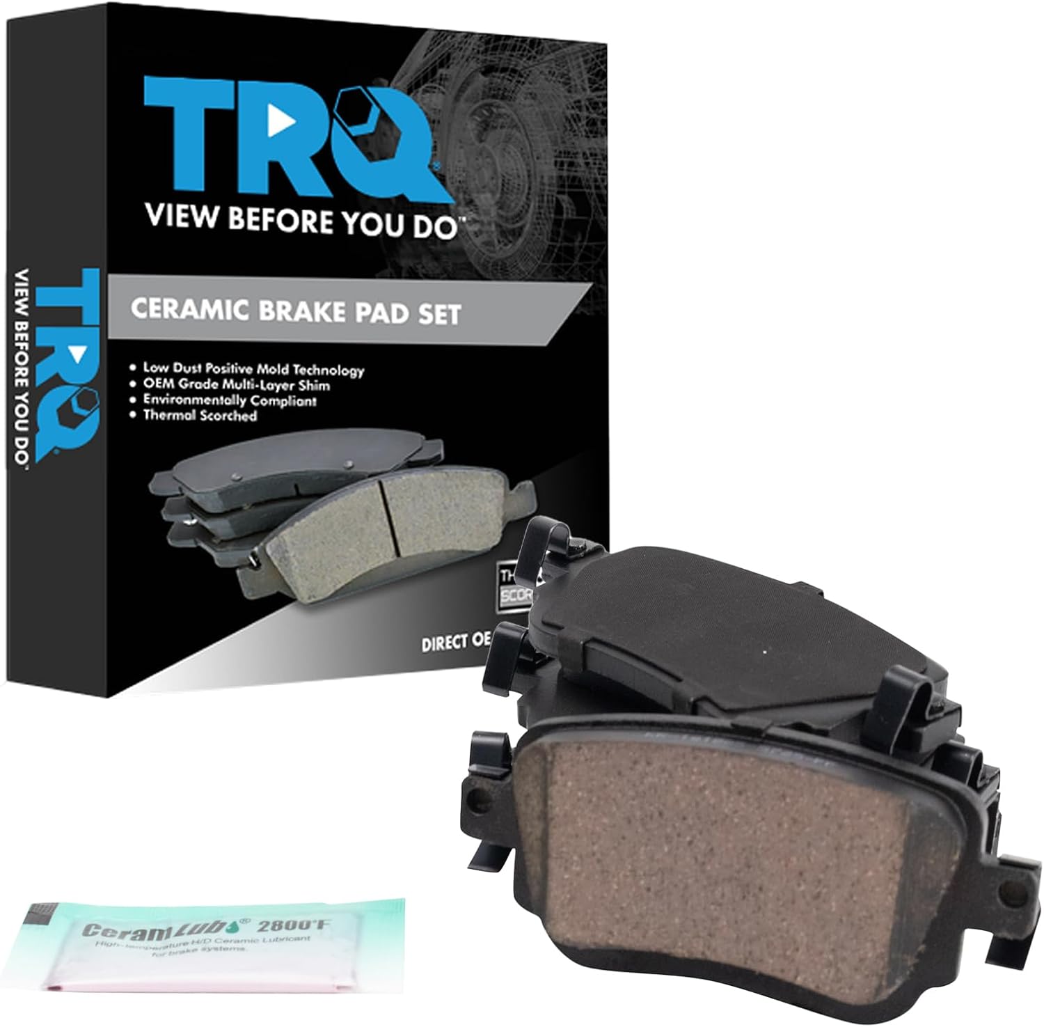 TRQ Front Brake Pads Ceramic for Hyundai and Kia Models