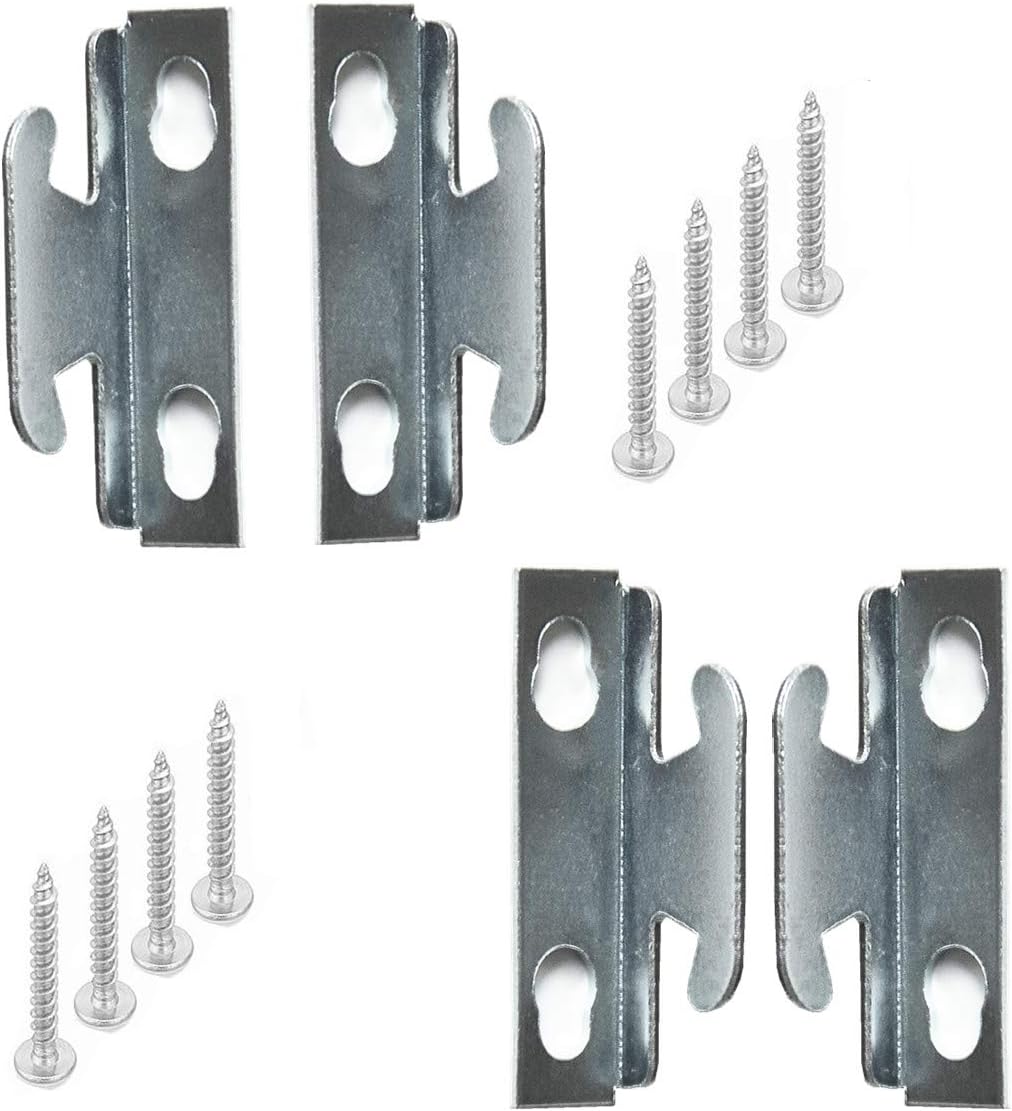 Strong Hold! Silver Curtain Rod Bracket Set by APUXON