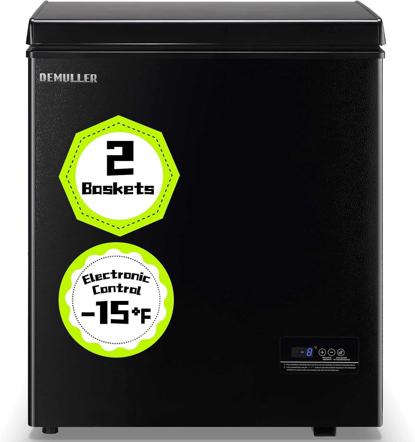 Compact Mini Chest Freezer with Digital Control for Small Spaces