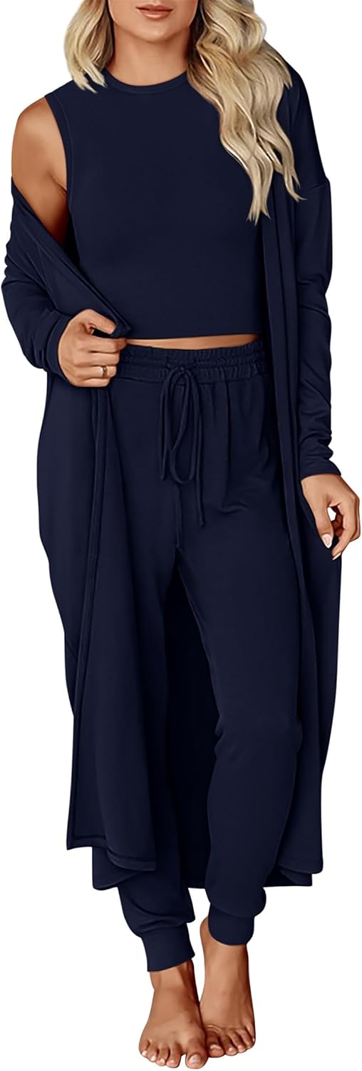 KIRUNDO 3 Piece Lounge Sets for Women Travel Outfits 2025