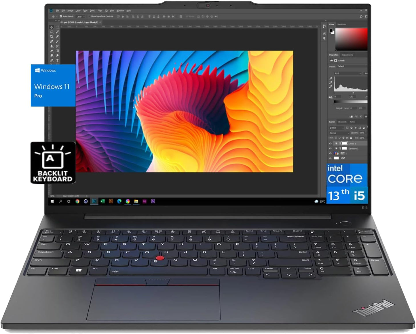 Lenovo ThinkPad E16 Business Laptop with 16in FHD+ Display