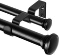 TONIAL 1 Inch Double Curtain Rods 72 to 144 in - Heavy Duty Double Rod