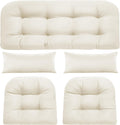 Wicker Chair Cushions 5-Piece Set for Outdoor Loveseat - Waterproof