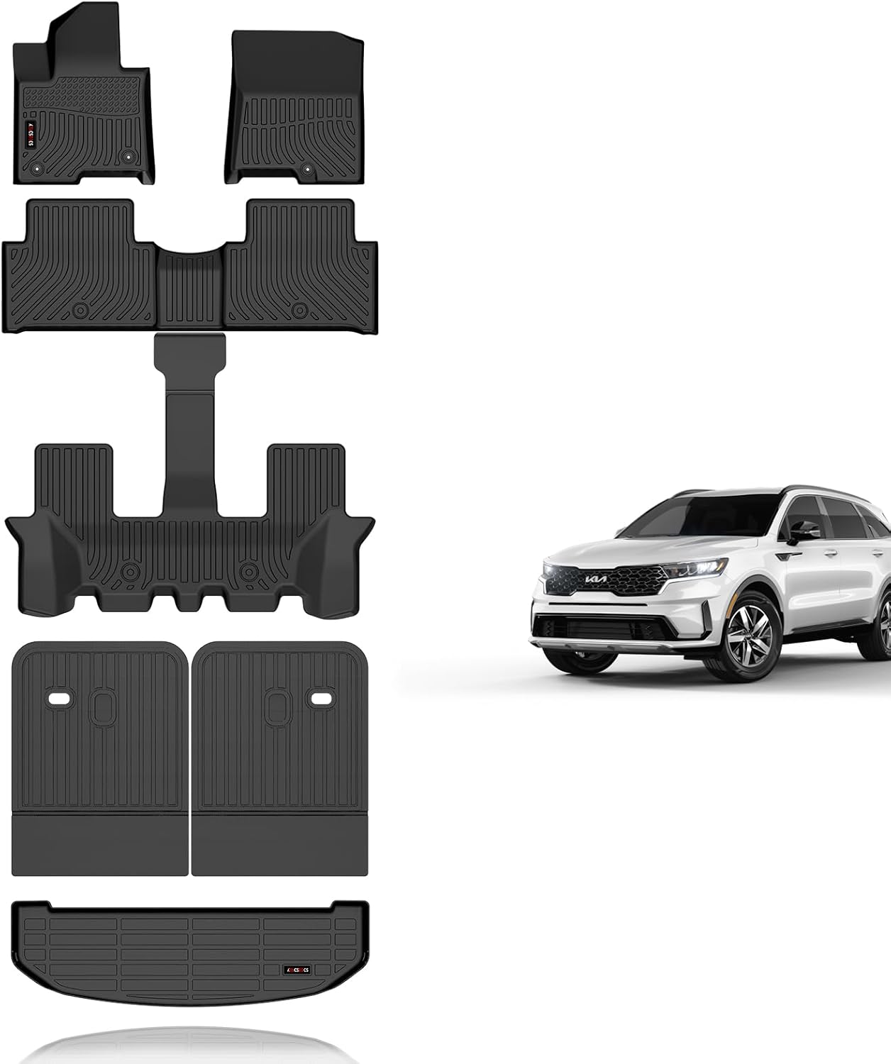 KELCSEECS Floor Mats for 2021-2026 Kia Sorento Hybrid Models