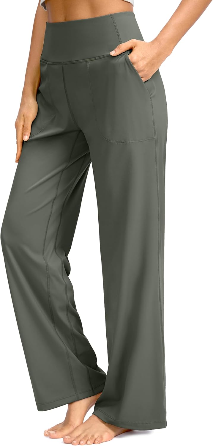 Soothfeel Wide Leg Pants for Women - Stylish High Waist Yoga Wear