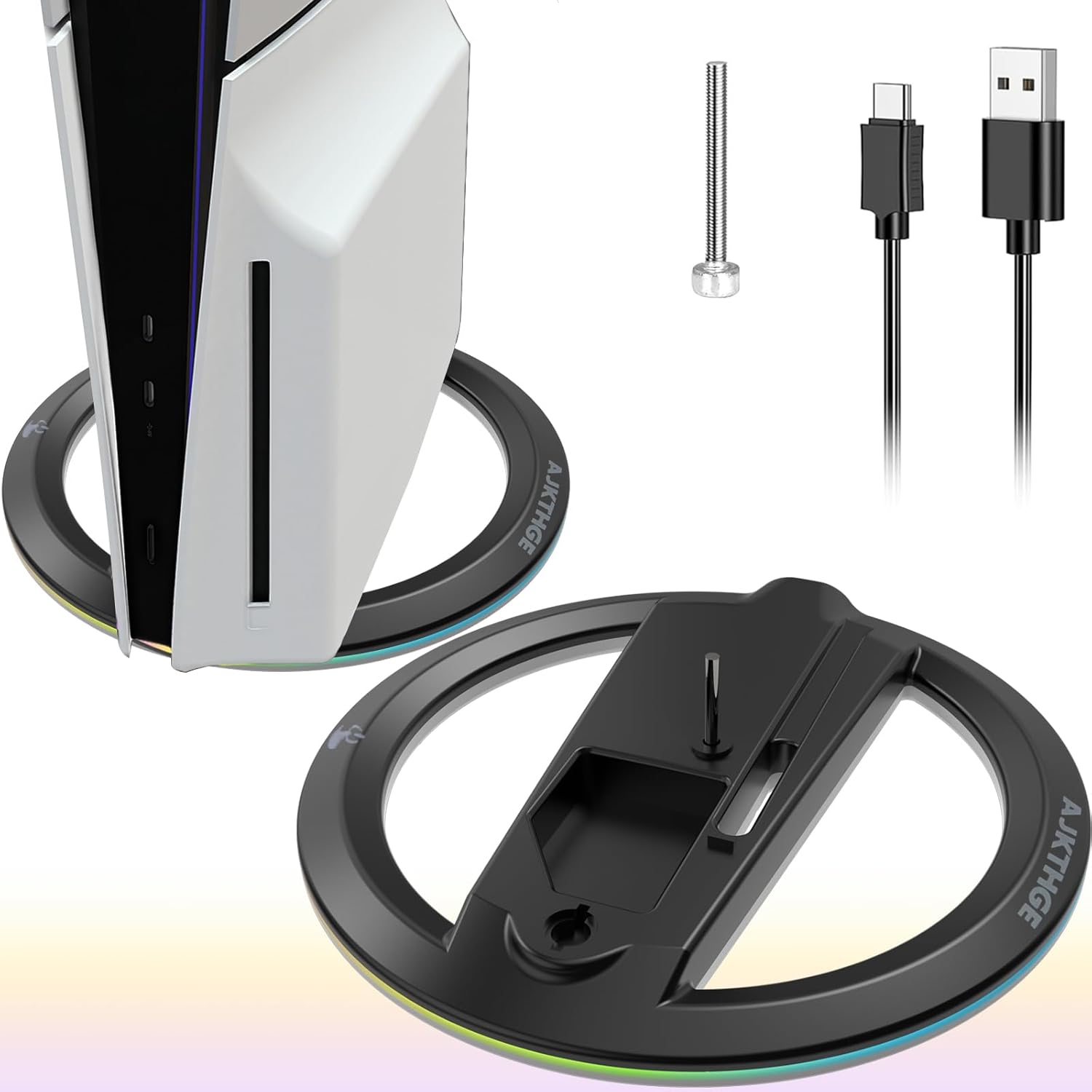 PS5 Slim RGB Stand: 14 LED Light Modes