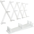 SKOLOO Hat Rack for Wall with 14 Hooks - Expandable Solid Wood Coat