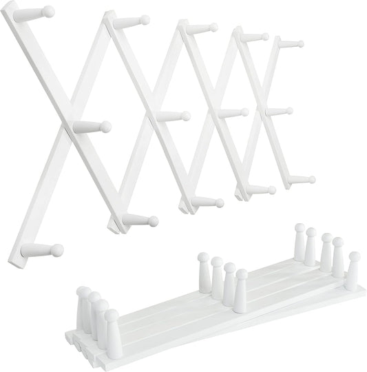 SKOLOO Hat Rack for Wall with 14 Hooks - Modern Expandable Design