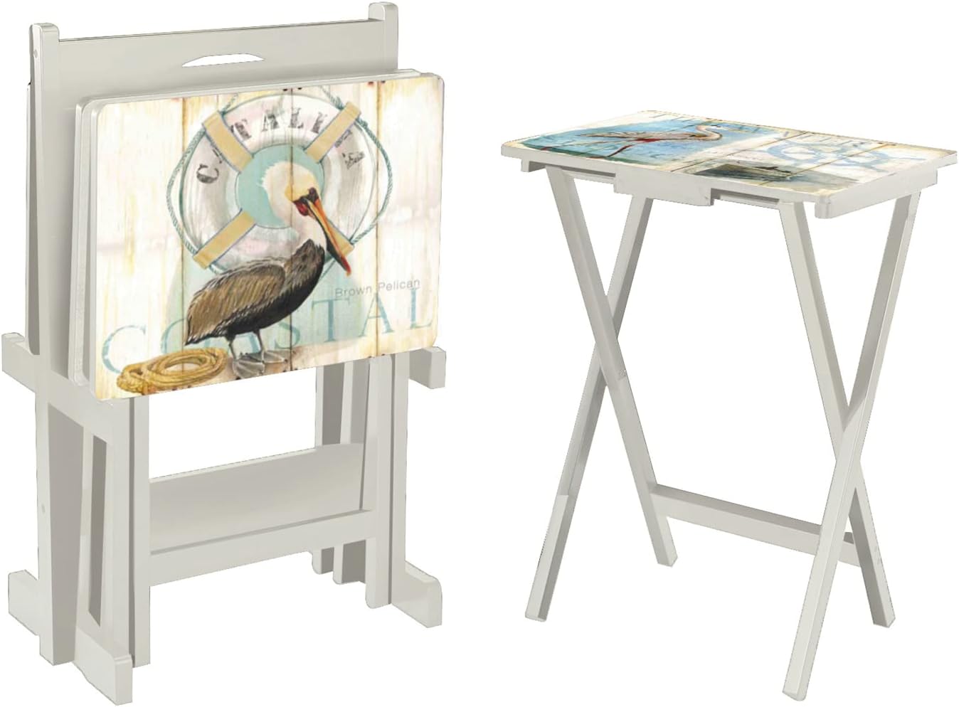 Shorebird-Themed TV Tray Tables by Cape Craftsmen