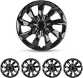 CPW 14 Wheel Rim Cover Hubcaps Set of 4 - Snap On 14in Black