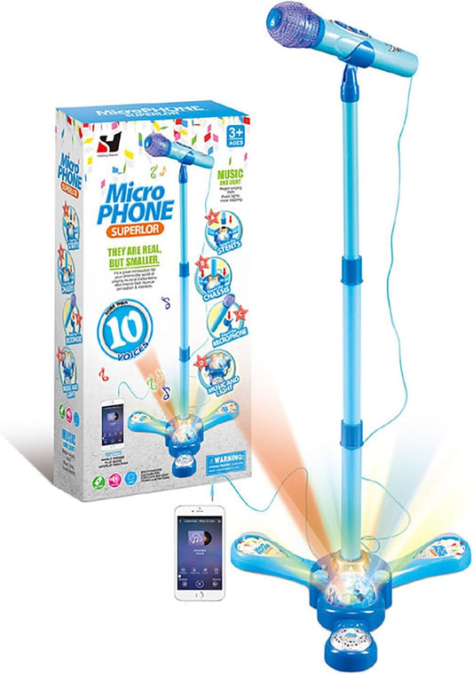 Adjustable Kids Karaoke Set with Lights & Pedals - Sing Along Fun!