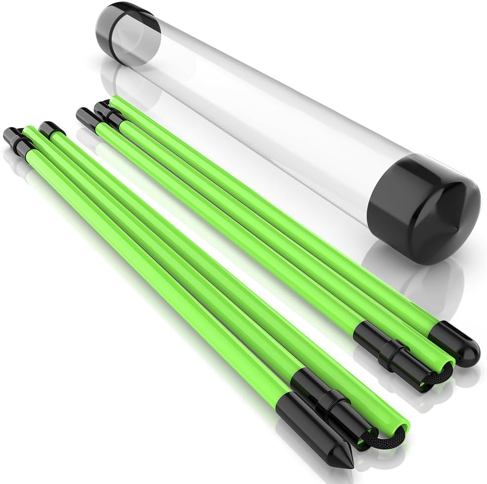 Improve Your Golf Game with Fluorescent Green Alignment Sticks!