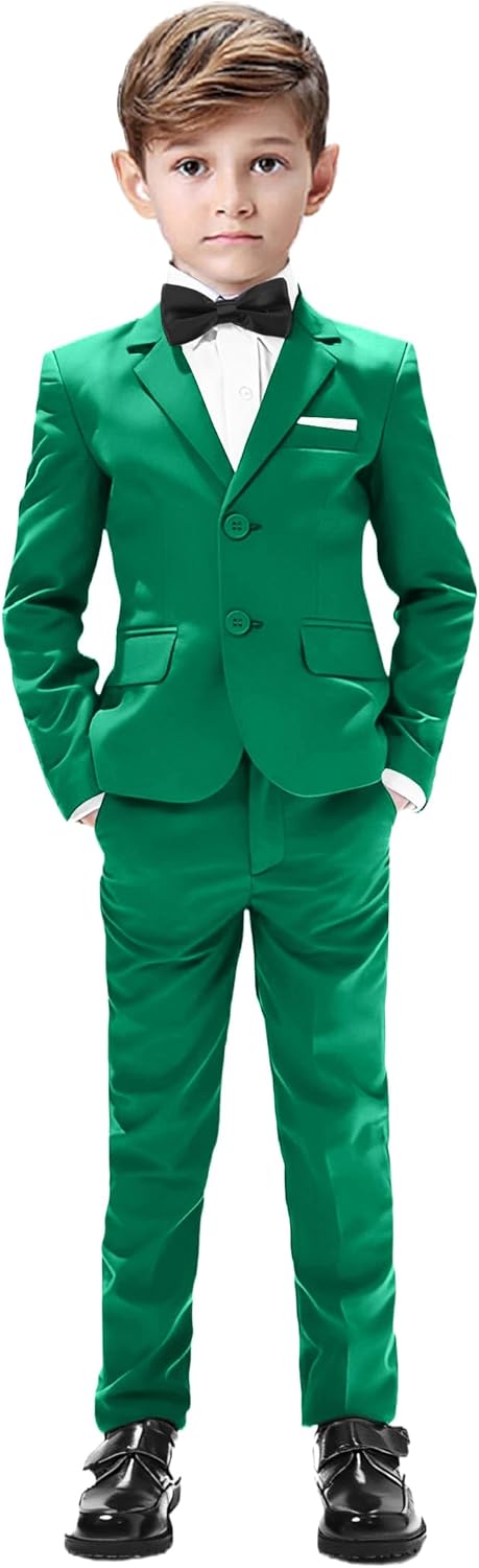 Boys Suits 5 Pieces Slim Fit Blazer Pants for Weddings and Events