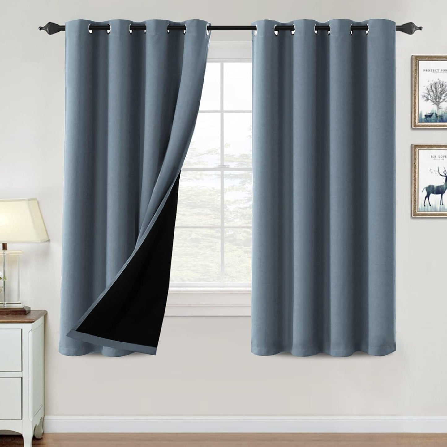 H.VERSAILTEX 100% Blackout Curtains for Bedroom and Living Room