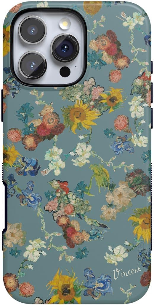 Casely iPhone 16 Pro Case with Vincent's Flowers Design