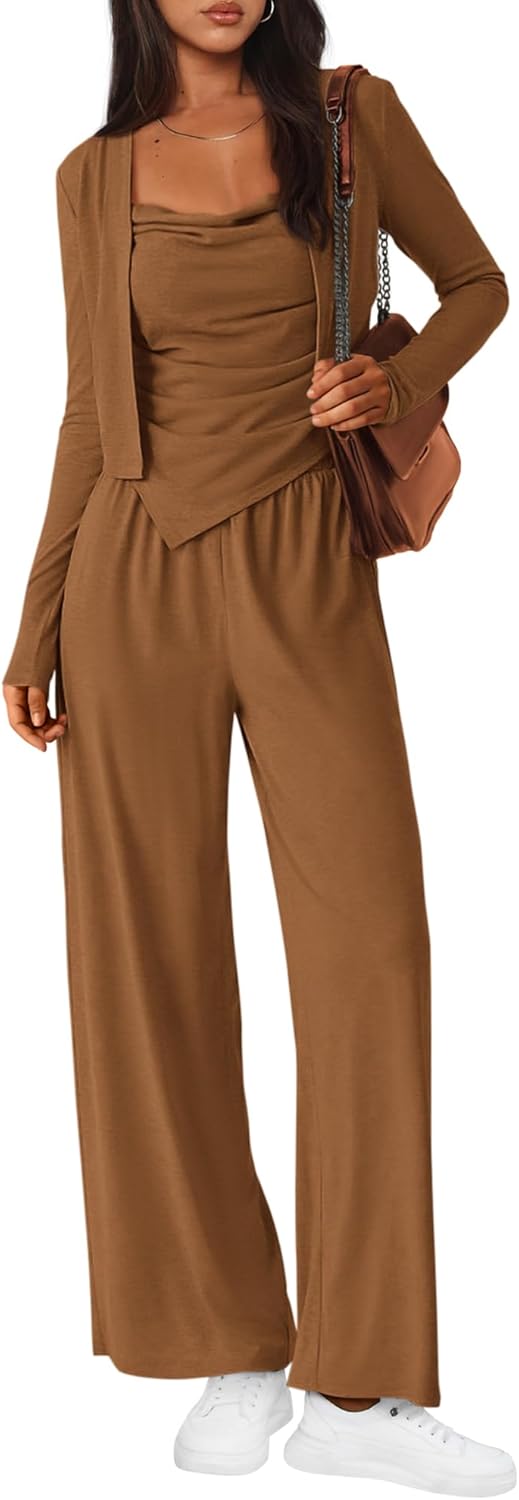 BTFBM Women's Fall Lounge Sets 3 Piece Outfit for Comfort