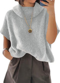 Cicy Bell Oversized Turtleneck Knit Sweater - Cozy Layering Staple