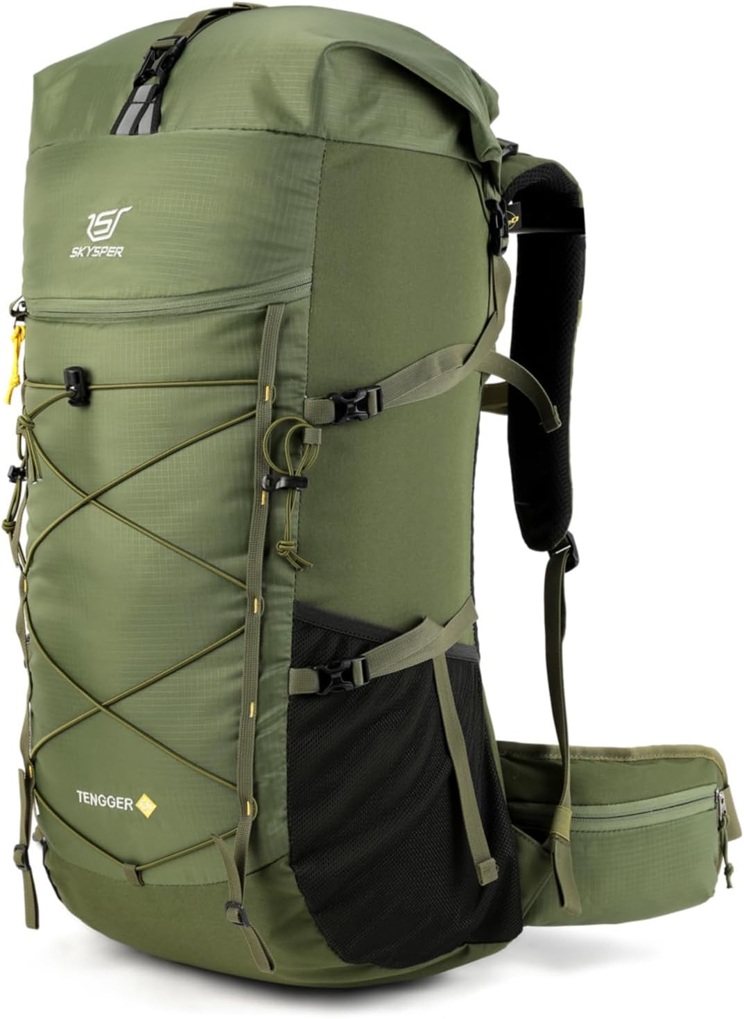 50L Roll Top Hiking Backpack for Comfortable Outdoor Adventures
