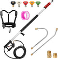 Telescoping Pressure Washer Wand 24 ft Reach - Ground Cleaning