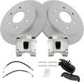 TRQ Rear Brake Pad & Rotor Kit Ceramic Premium G-Coated - Reliable