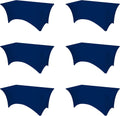 Navy Blue Fitted Spandex Table Covers for 6 ft Tables - Stretch Linen
