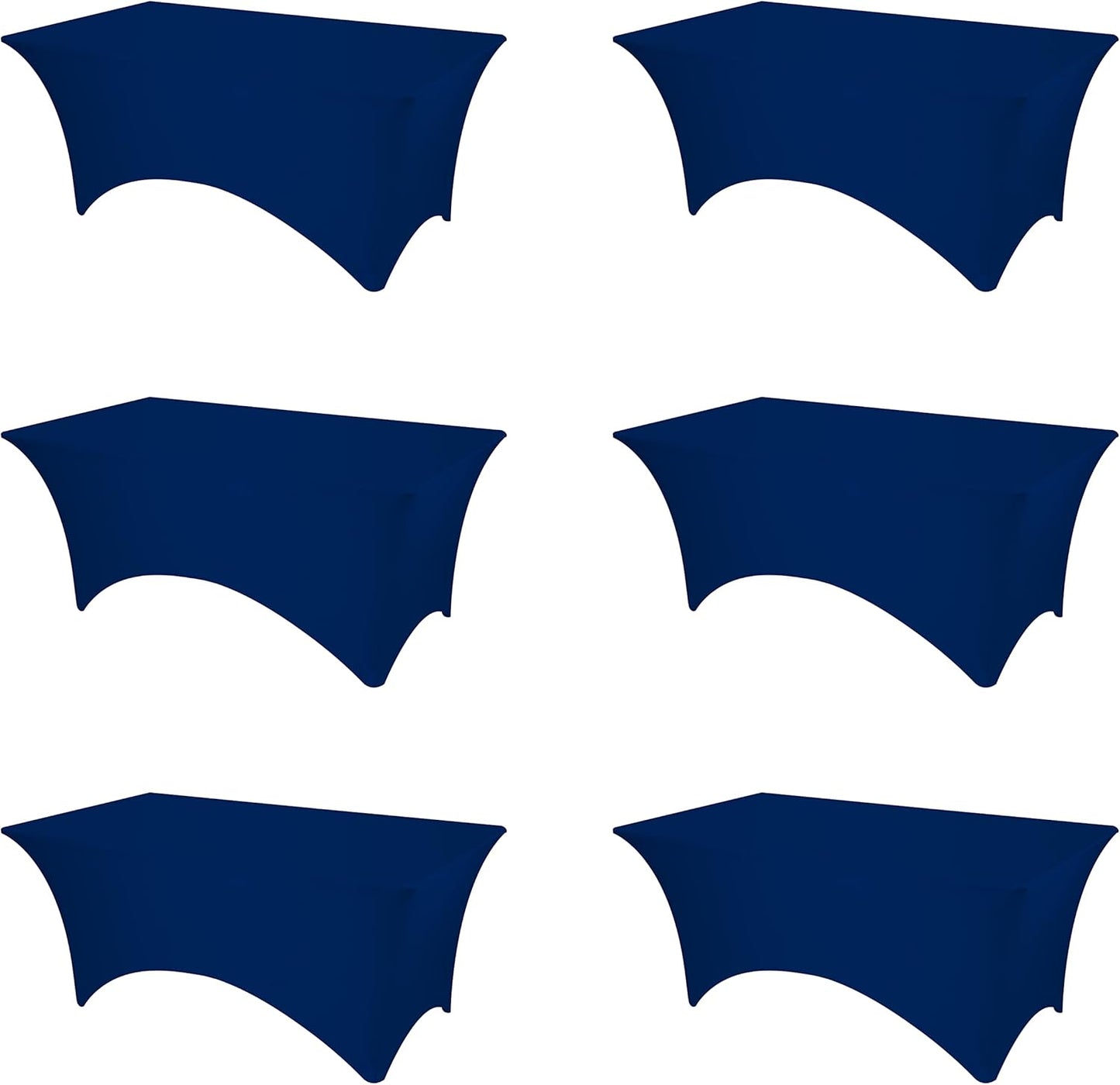 Navy Blue Fitted Spandex Table Covers for Elegant Events