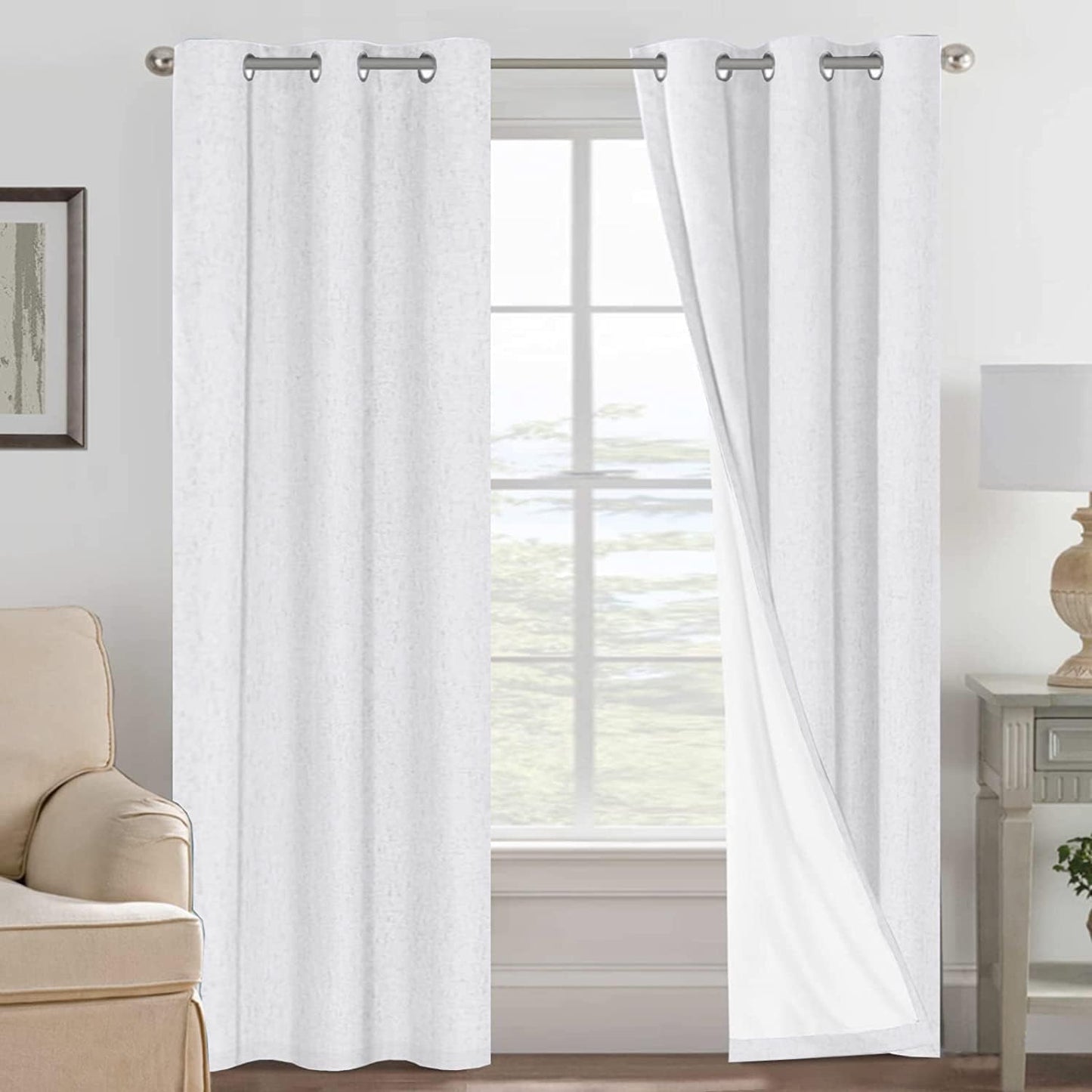 H.VERSAILTEX 100% Blackout Curtains for Bedroom and Living Room