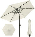 Outdoor Solar Market Table Patio Umbrella 7.5ft - LED Lit Shade