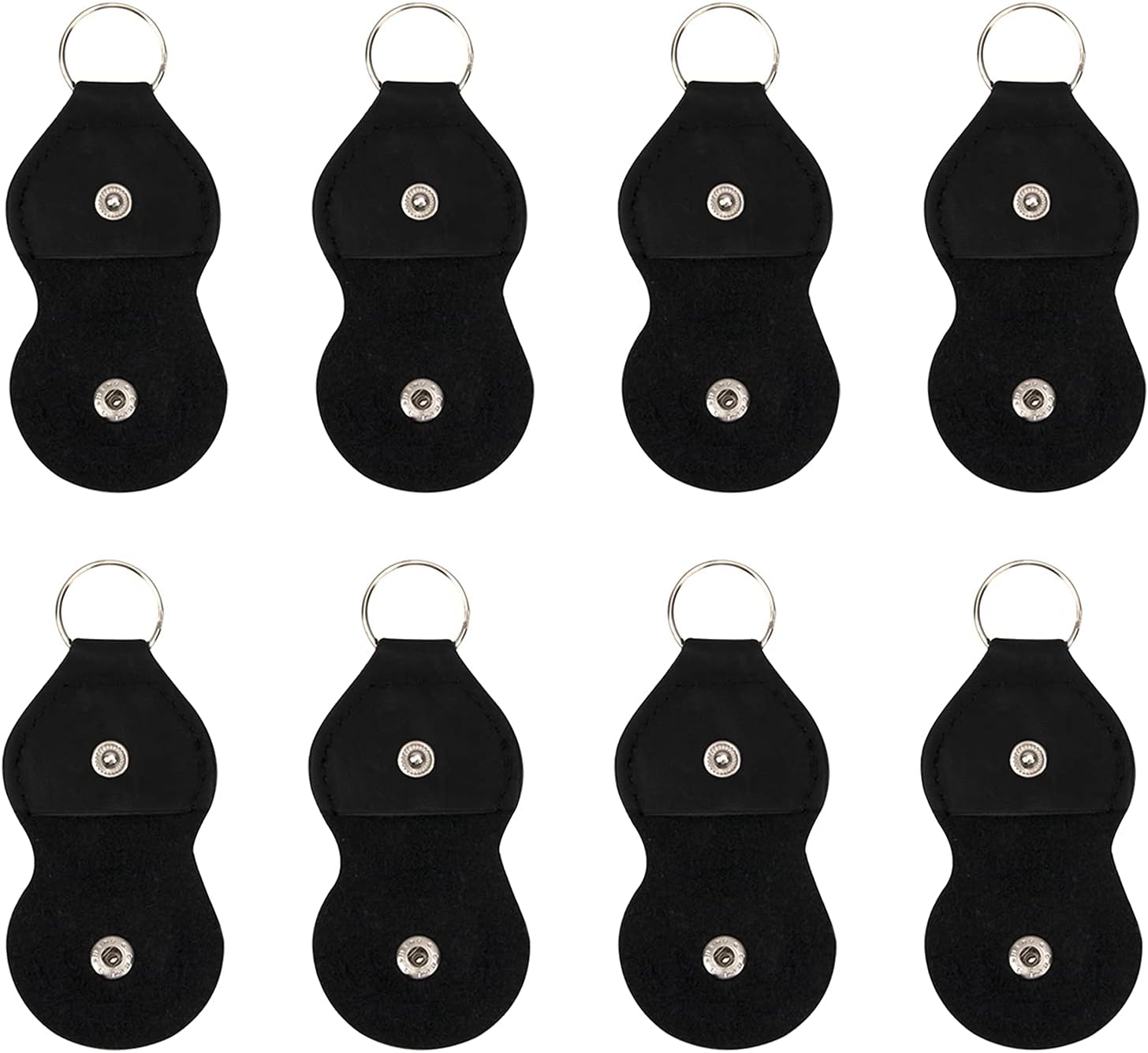 Yootones Black Leather Picks Holder Keychain