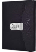 Lock Diary Leather Journal Notebook - Secure 3-Digit Password Personal
