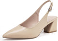 Women's Slingback Closed Toe Block Pumps 2.36in - Elegant Low Heel