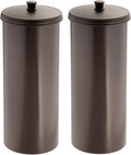 iDesign Freestanding Toilet Paper Storage Holder with Lid - 2-Pack