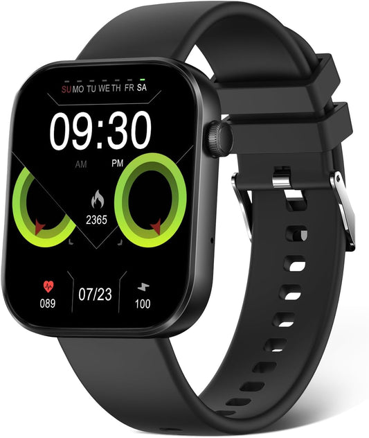 LOJUSIMEH Smart Watch: Make Calls, IP68 Waterproof, 100+ Sport Modes