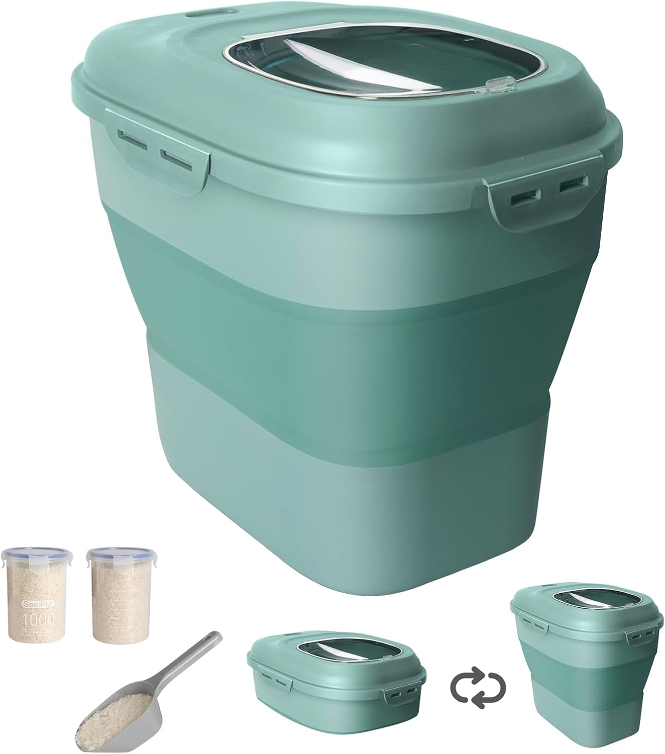 20-50 Lbs Food Storage Containers for Rice and Pet Food