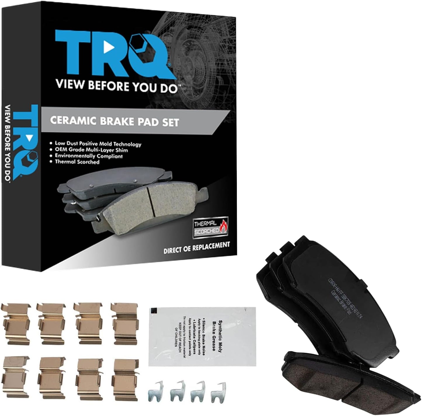 TRQ Rear Brake Pads Ceramic for Lexus GX460 and Toyota 4Runner