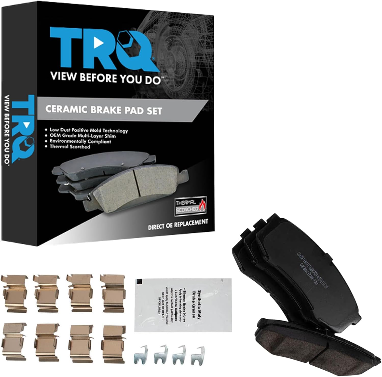 TRQ Rear Brake Pads Ceramic for Lexus GX460 and Toyota 4Runner