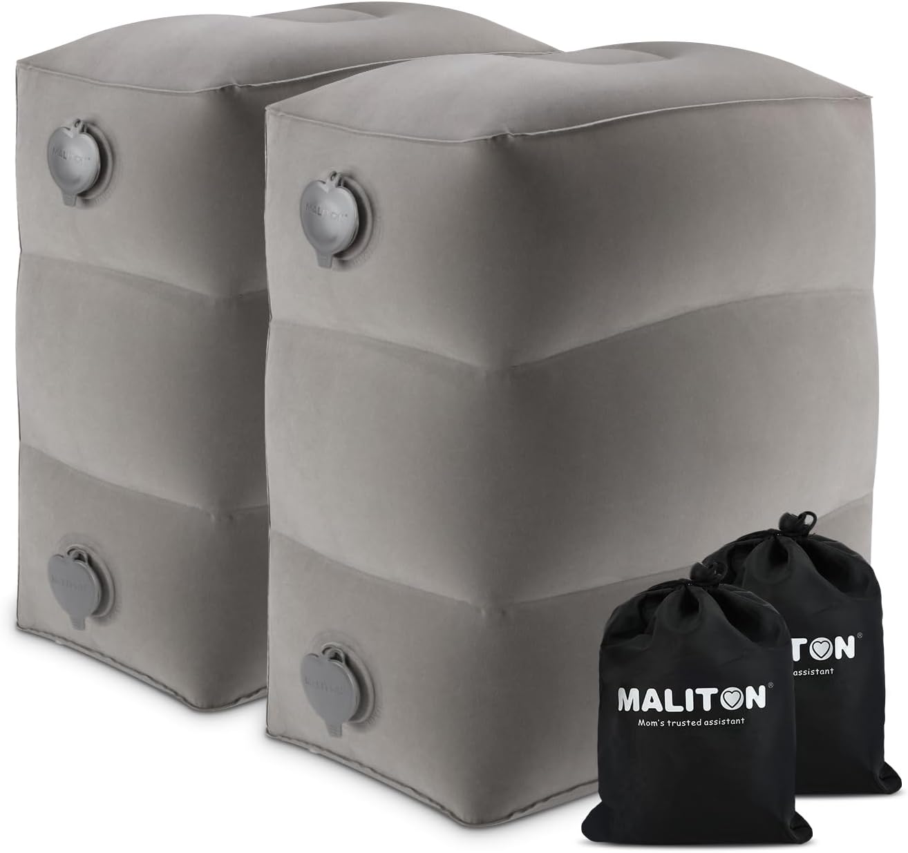 Inflatable Travel Foot Rest Pillow for Kids Airplane Bed